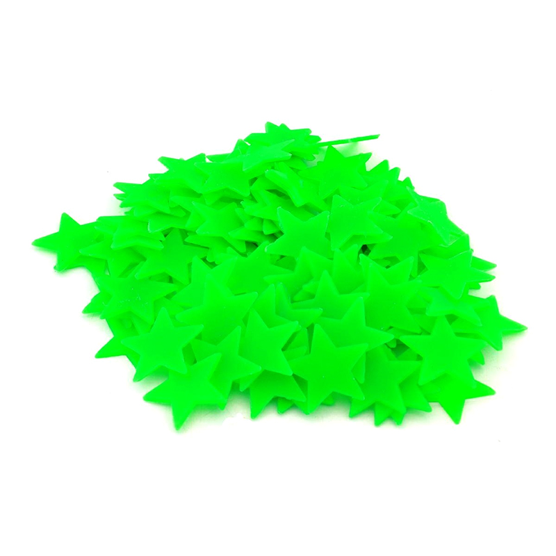 Nálepky na stenu hviezdy - fluorescenčné 100ks