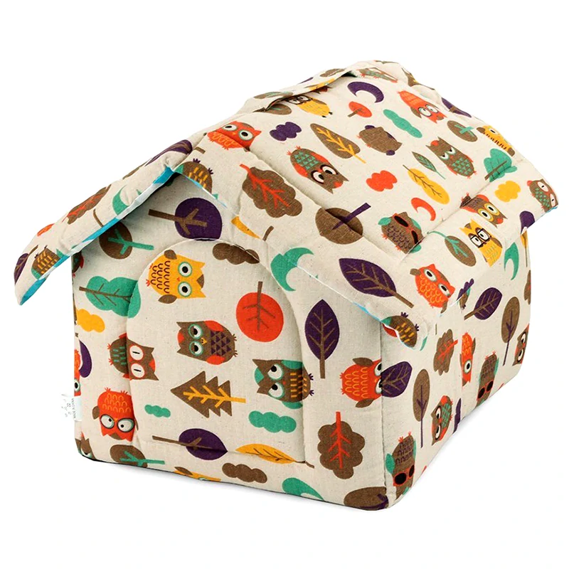 Búda pre psa a mačku rozmer Sova hnedá XL