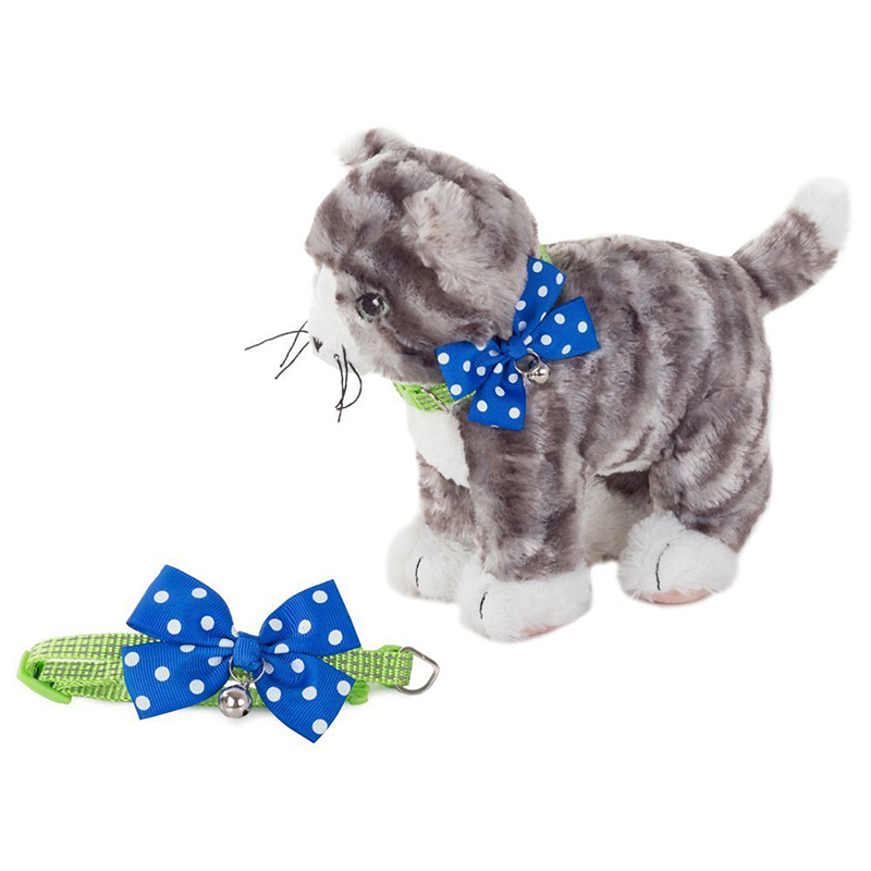 Obojok s mašľou a zvončekom šírka 1 cm