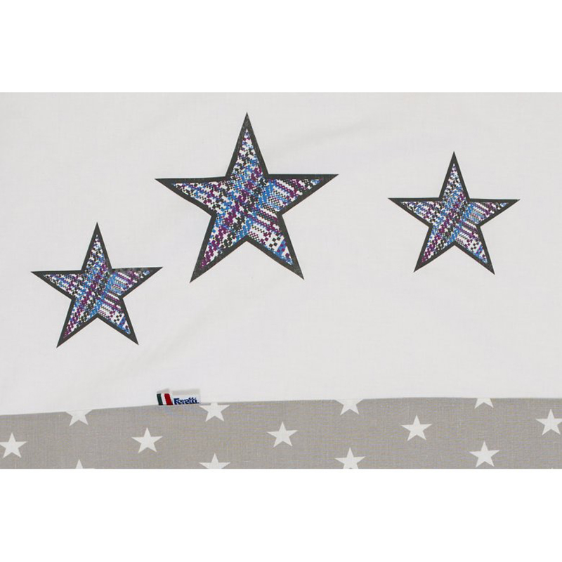 Feretti trojdielna súprava do detskej postieľky Grey Stars Trio