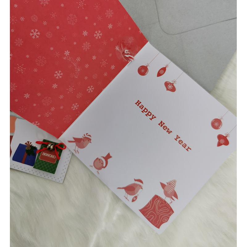 Sada luxusných vianočných 3D pohľadníc s obálkami 5 ks