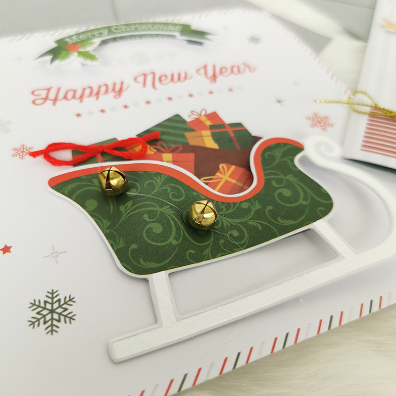 Sada luxusných vianočných 3D pohľadníc s obálkami 5 ks