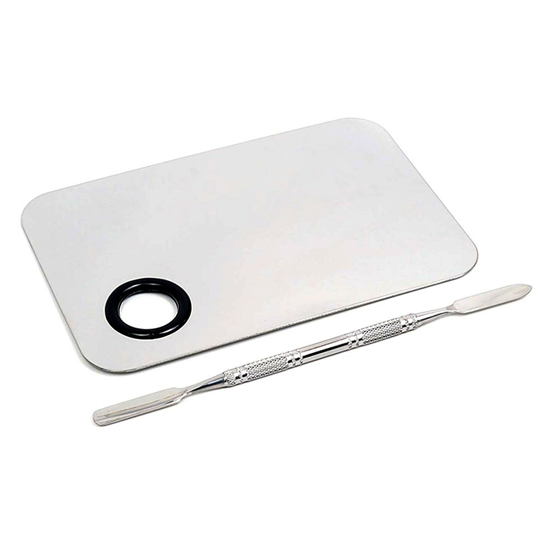 Kozmetická paleta na miešanie farieb - nerez