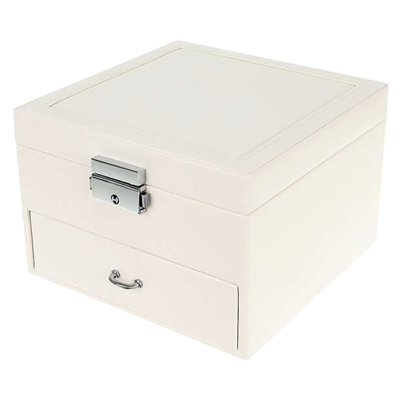 Beautylushh - Kufrík na šperky biely