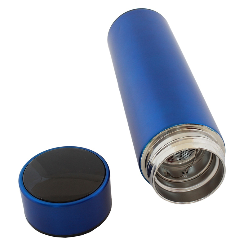 Termo hrnček s LED displejom modrý