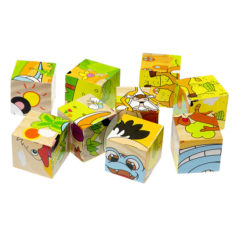 Detské drevené kocky - SAFARI
