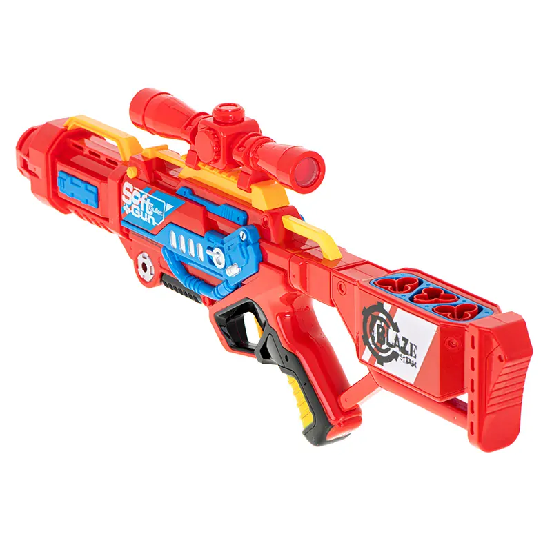 Blaze Storm Samopal - Automat na penové strely + 20 nábojov červený