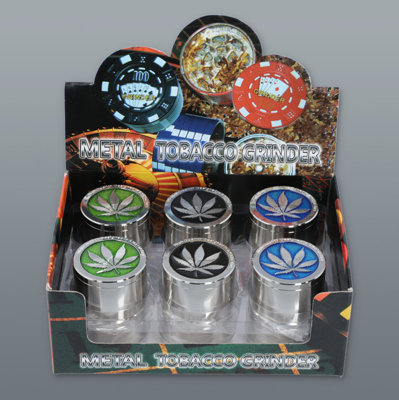 Mlynček na bylinky kovový Silver 4,1cm