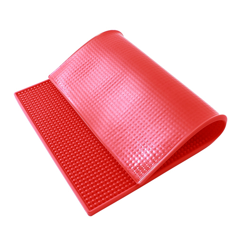 Odkvapkávacia podložka na riad červená