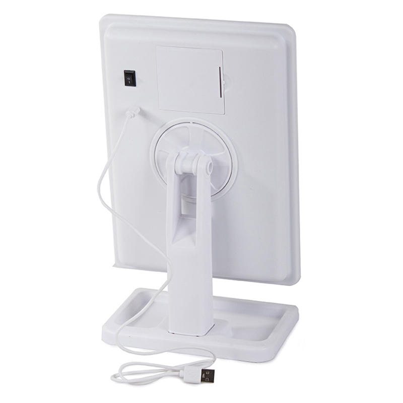 Kozmetické LED zrkadlo 180° USB 