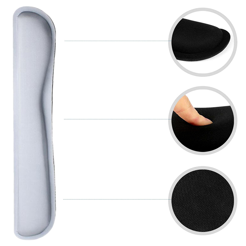Gélová ergonomická podložka pod klávesnicu biela