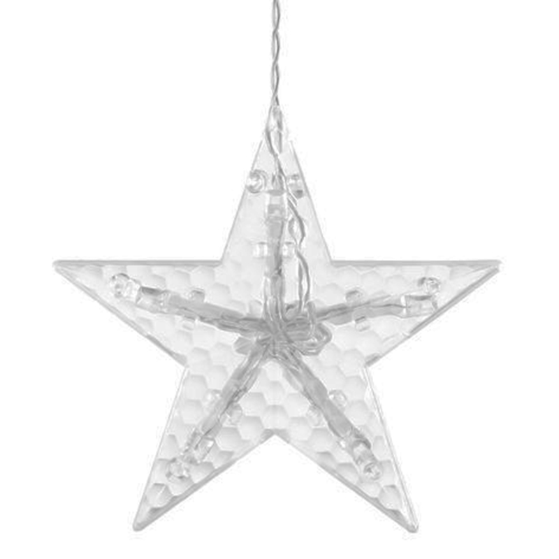 LED Vianočný svetelný záves STAR 108 LED 31V studená biela