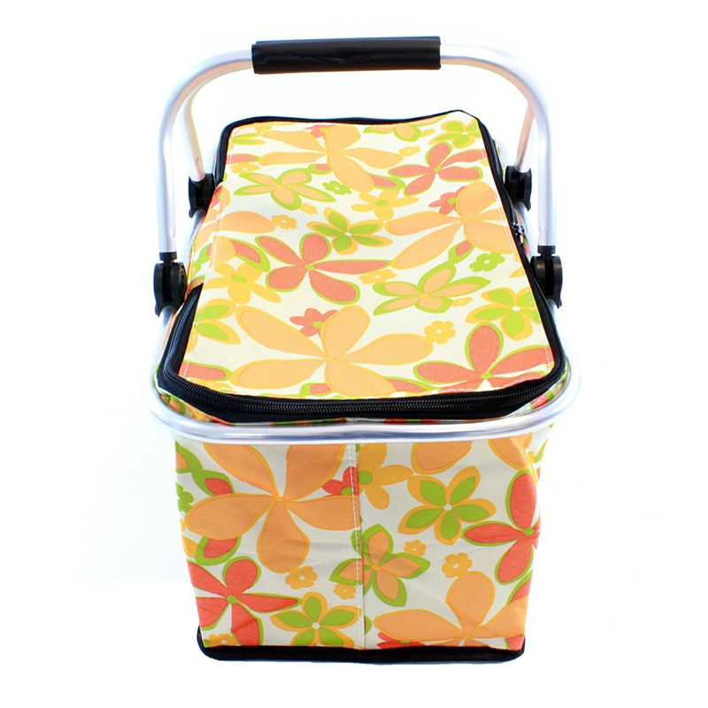 Piknikový kôš Termo skladací Kvety