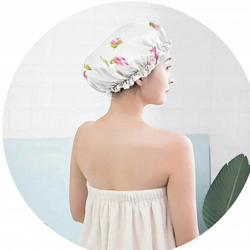 Jedorazová čiapka do sprchy kvety (sada 2ks)