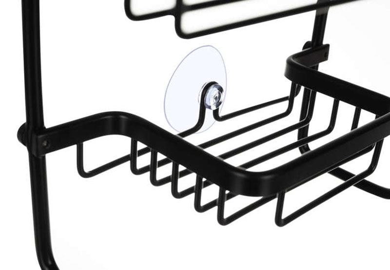 Závesná polička do kúpeľne čierna