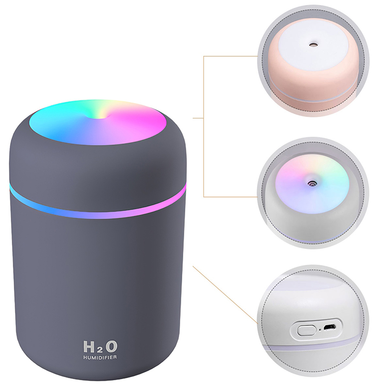 LED Zvlhčovač vzduchu H2O Grey