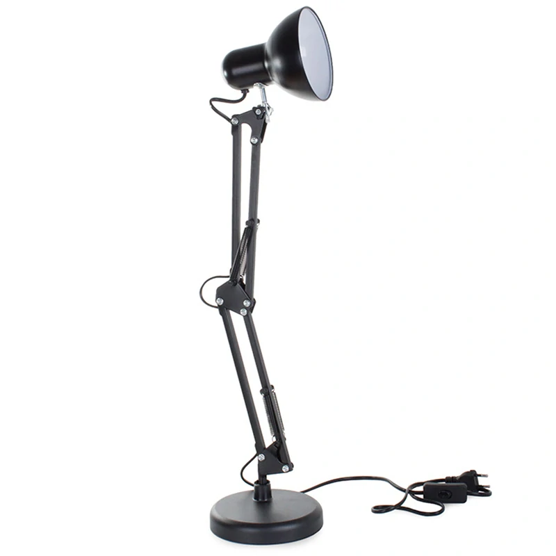 Nastaviteľná stolná lampa čierna
