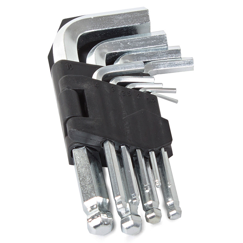 Sada imbusových kľúčov s guličkou 1,5-10mm (krátke 9ks)