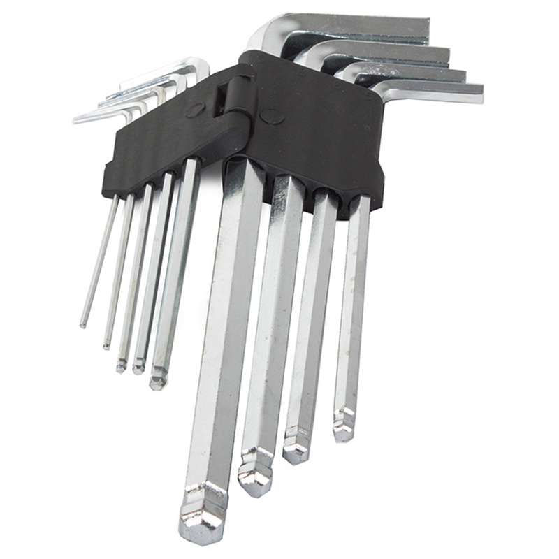 Sada imbusových kľúčov s guličkou 1,5-10mm (dlhé 9ks)