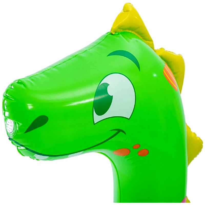 Nafukovací dinosaurus so sprchou modrý