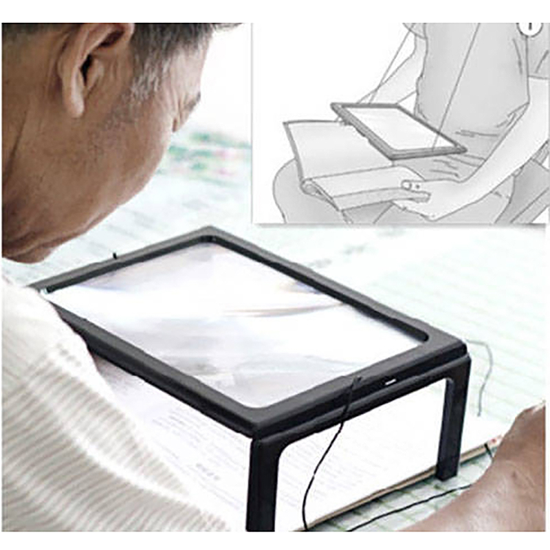 4 x LED Čítacia lupa A4