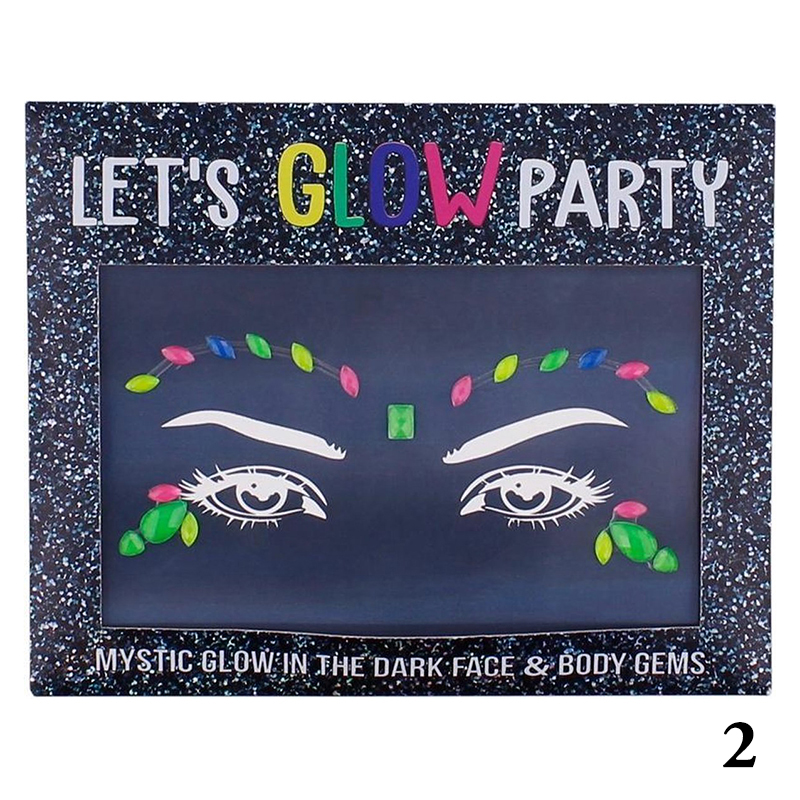 Fosforeskujúce kryštáliky na telo a tvár