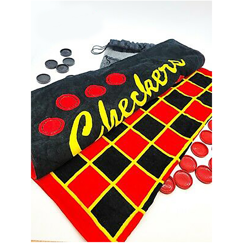 Checkers - Plážová osuška s hrou Dáma