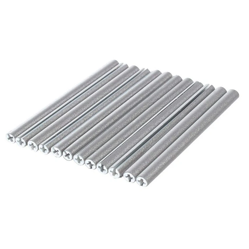 Reflexné rúrky na špice bicykla a motocykla 8 cm – strieborné, 12 ks