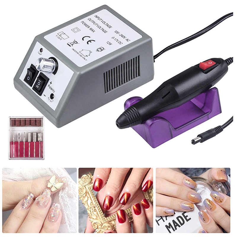 Frézka na nechty + sada fréziek a koncoviek