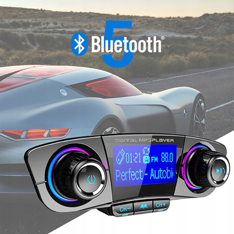 FM Transmitter Bluetooth USB 5.0 multifunkčný 8v1