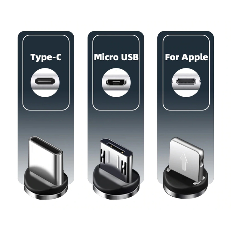 Magnetický kábel USB 3v1 iPhone, Micro USB, USB C