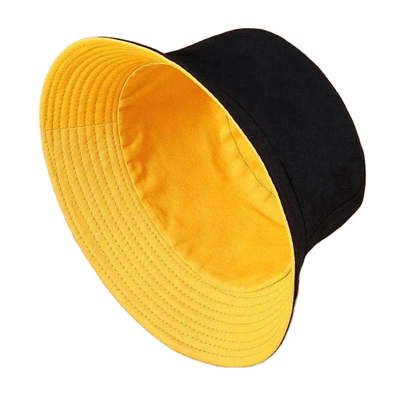 Letný klobúk obojstranný žlto-čierny