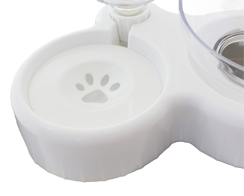 Dvojitá miska pre mačku s dávkovačom vody