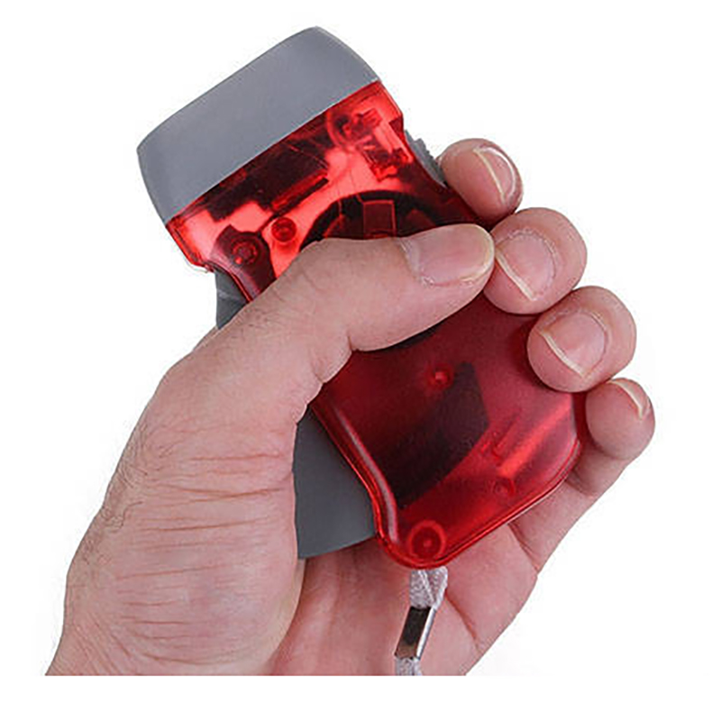 Baterka na dynamo 3 LED - nabíjaná kinetickou energiou