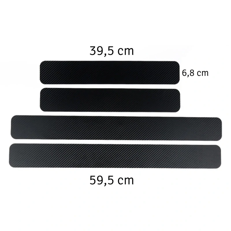 Ochranné nálepky na prahy dverí 4ks karbónové