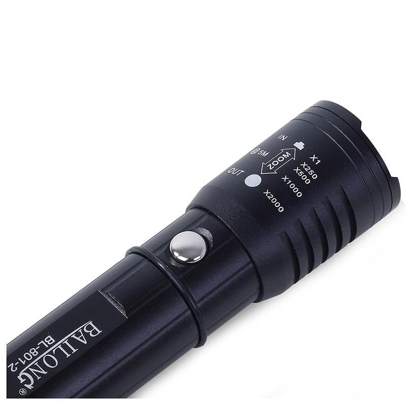 BAILONG BL-801-2 - Baterka taktická s UV LED diódou