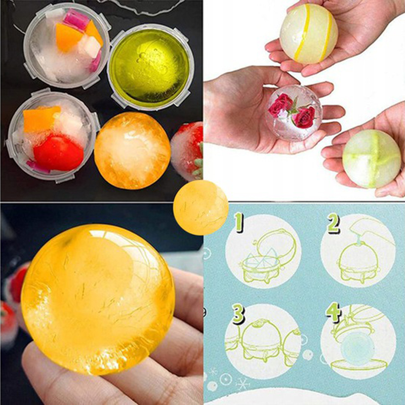 Guľové formičky na ľad 5cm 4ks