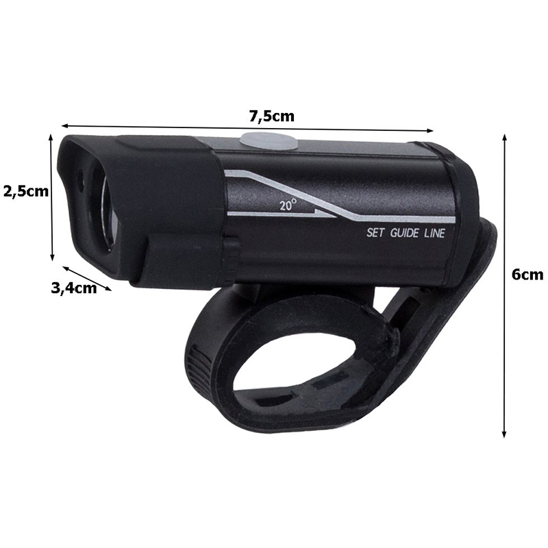 BL-018 Predné svetlo na bicykel USB LED CREE XM-L2