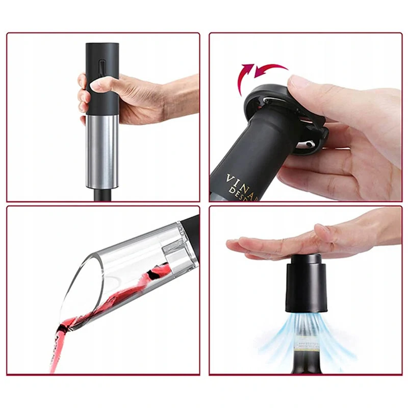 Darčeková sada na víno 4-dielna s elektrickým otváračom