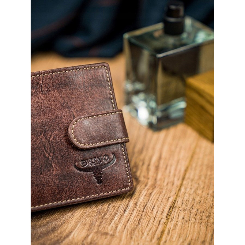 Mini peňaženka kožená BUFFALO WILD N1183L-HP Rust