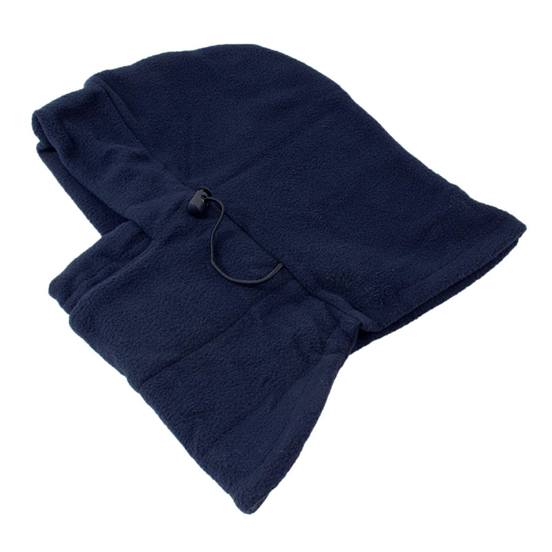 Kukla na hlavu fleecová modrá 3v1