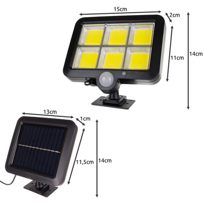 Izoxis Nástenná solárna lampa 120LED COB