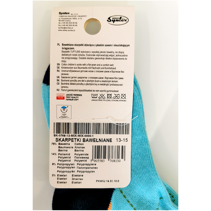 Tuptusie Ponožky pre deti 13-15cm - 2-6 rokov