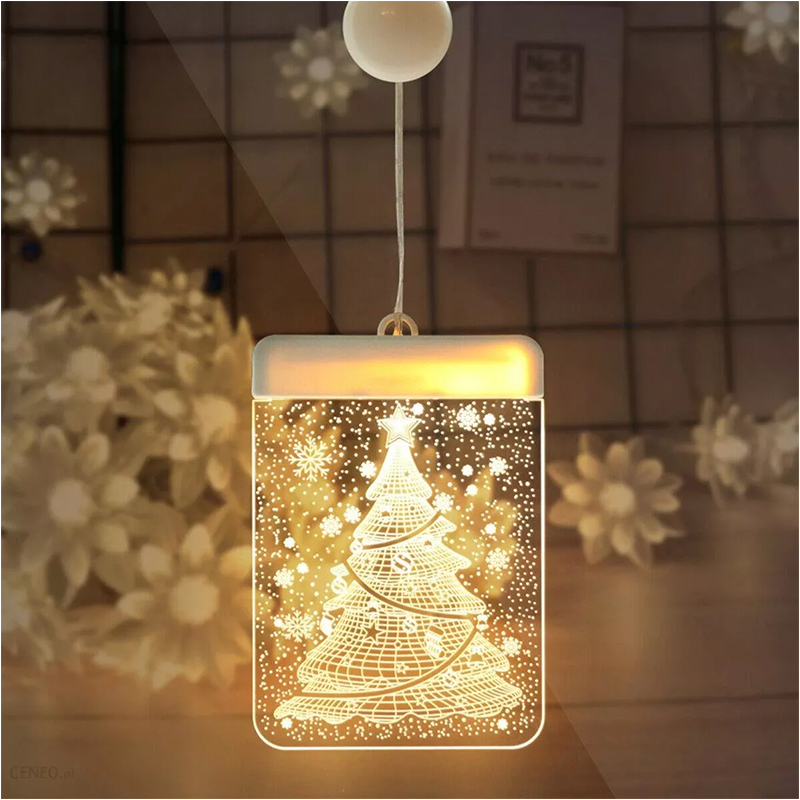 Vianočná 3D LED dekorácia na okno Stromček