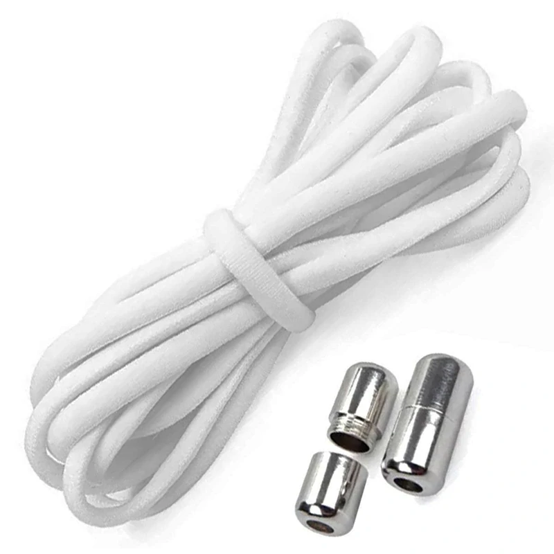 Šnúrky do topánok bez viazania biele