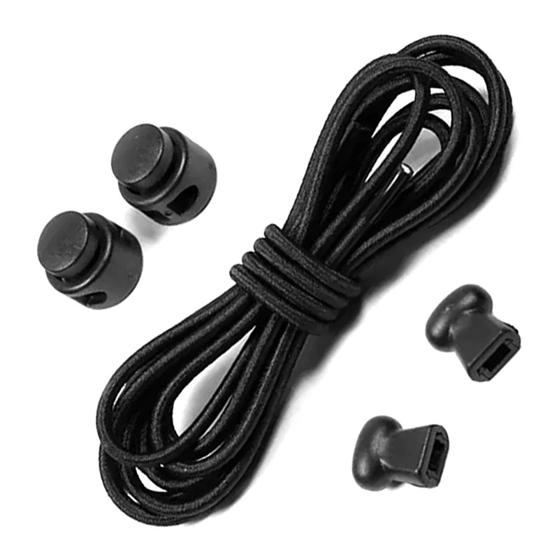 Šnúrky do topánok so sťahovacou prackou čierne