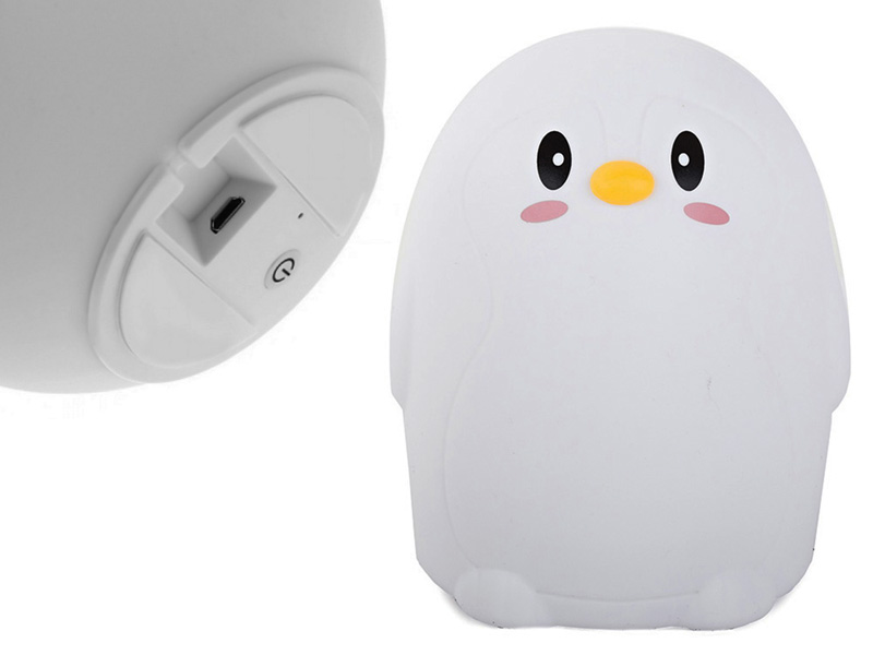 Detská dotyková LED lampa Tučniak