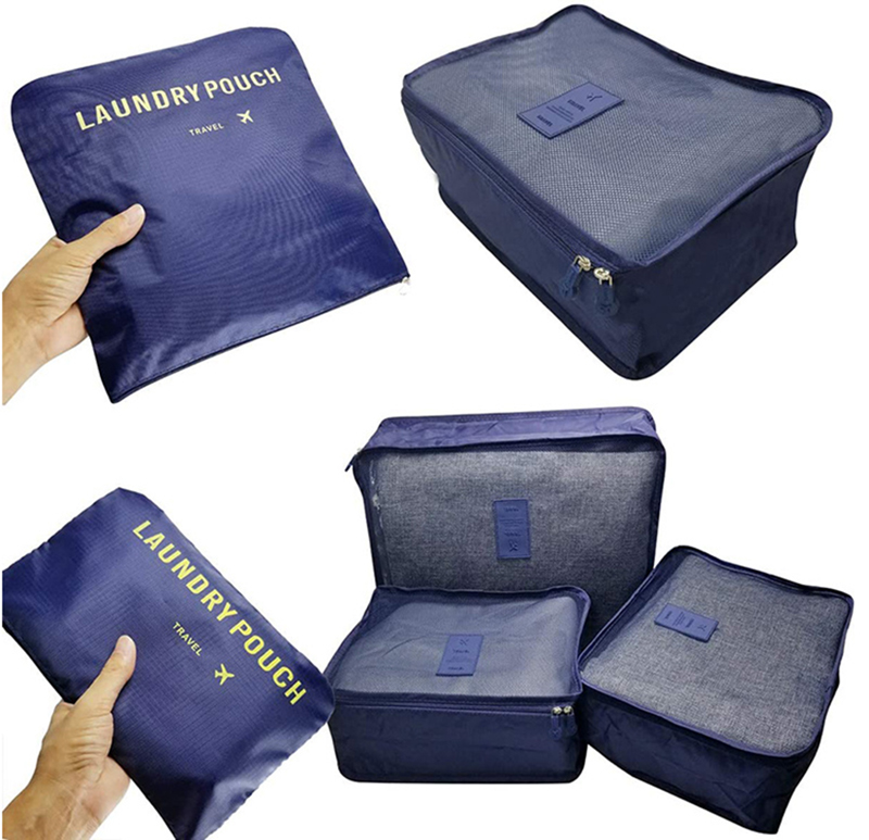 Cestovný organizér 6 dielny tmavomodrý