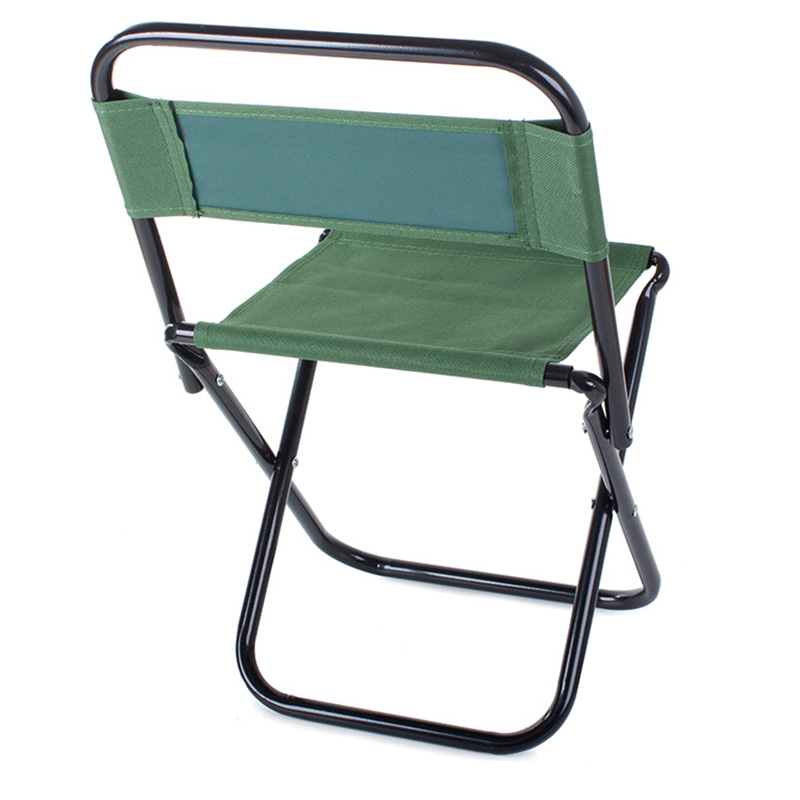Turistická skladacia stolička s operadlom zelená