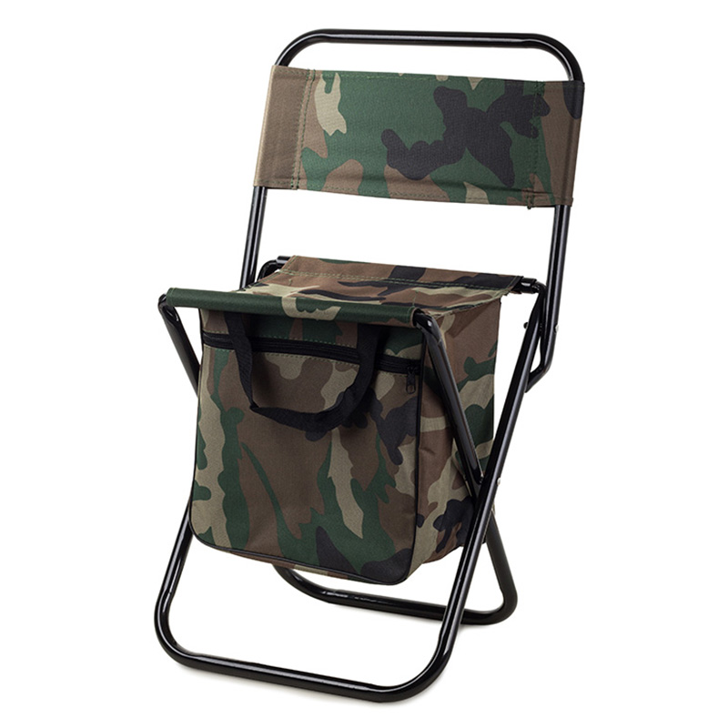 Turistická skladacia stolička s operadlom a taškou Army